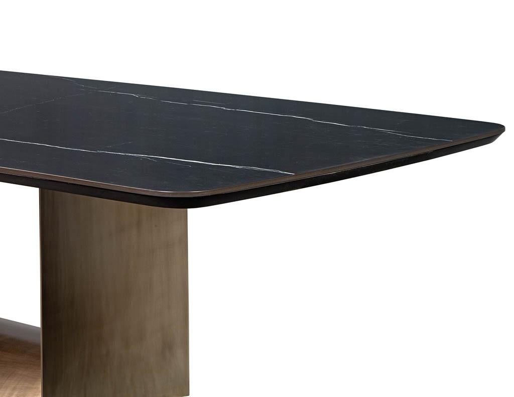 Custom Cannon Modern Porcelain Top Dining Table For Sale 7