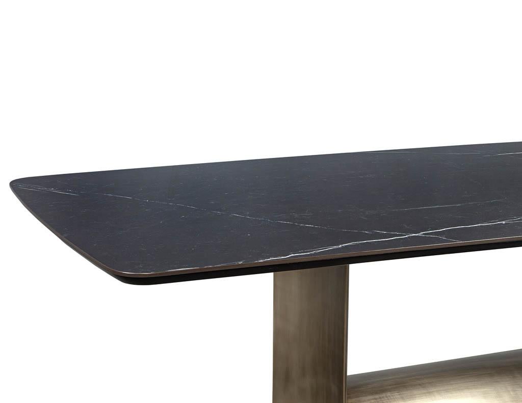 Custom Cannon Modern Porcelain Top Dining Table For Sale 8