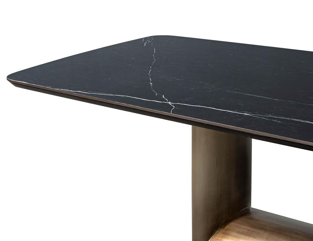 Canadian Custom Cannon Modern Porcelain Top Dining Table For Sale