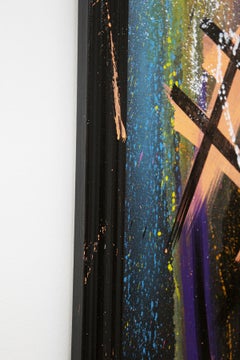 Custom Canvas Cool Ape and Bitcoin by E. Art for CB Lab