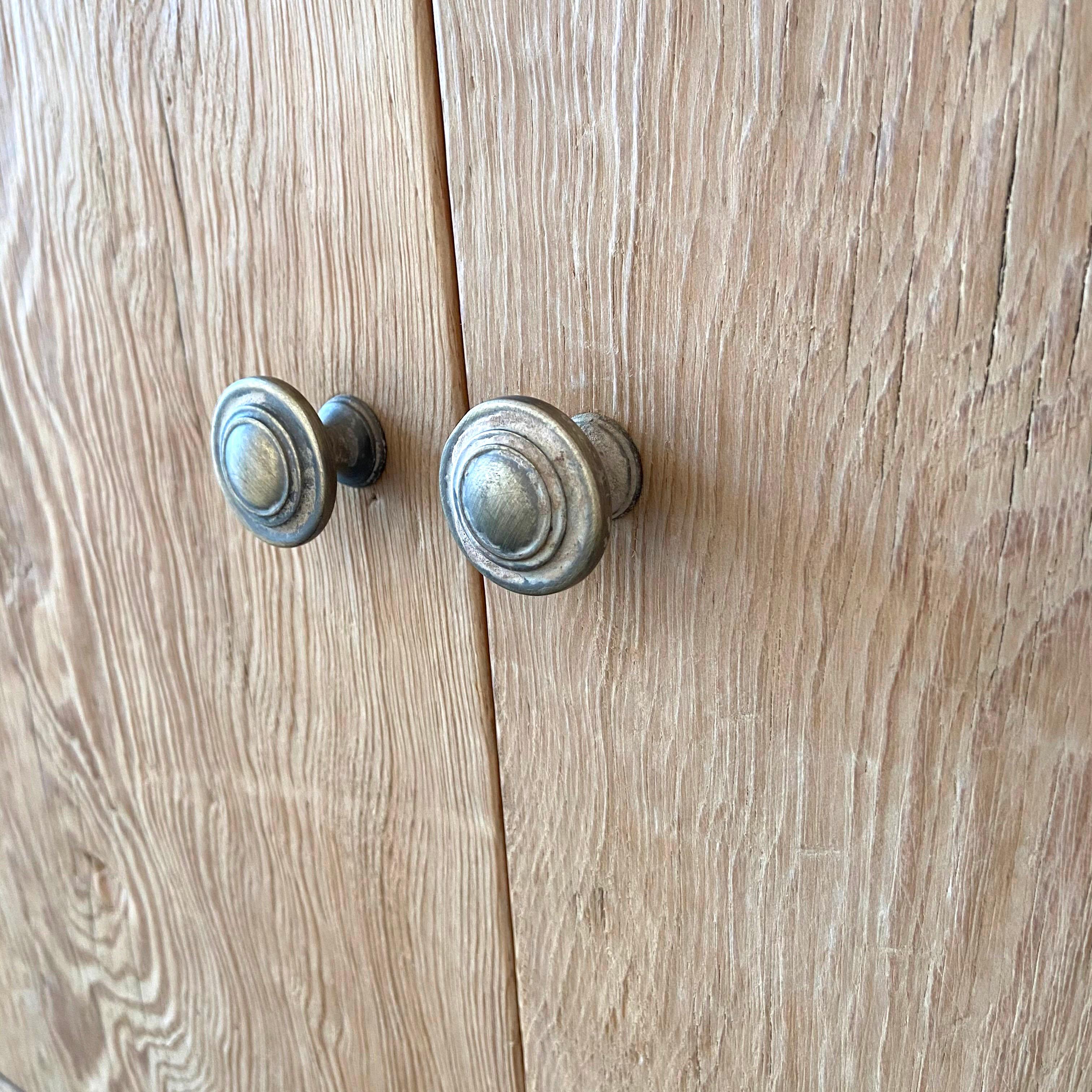 Contemporary Custom Carolina Reclaimed Natural Pine Cabinet with Drawers and Doors For Sale