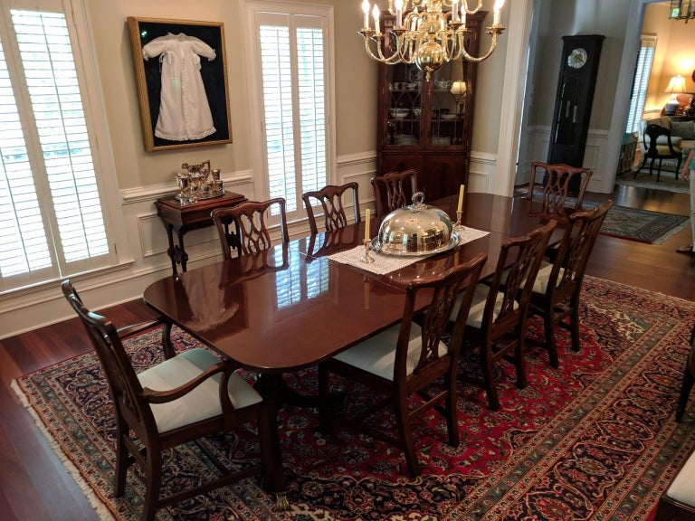 Georgian dining table and chairs hot sale