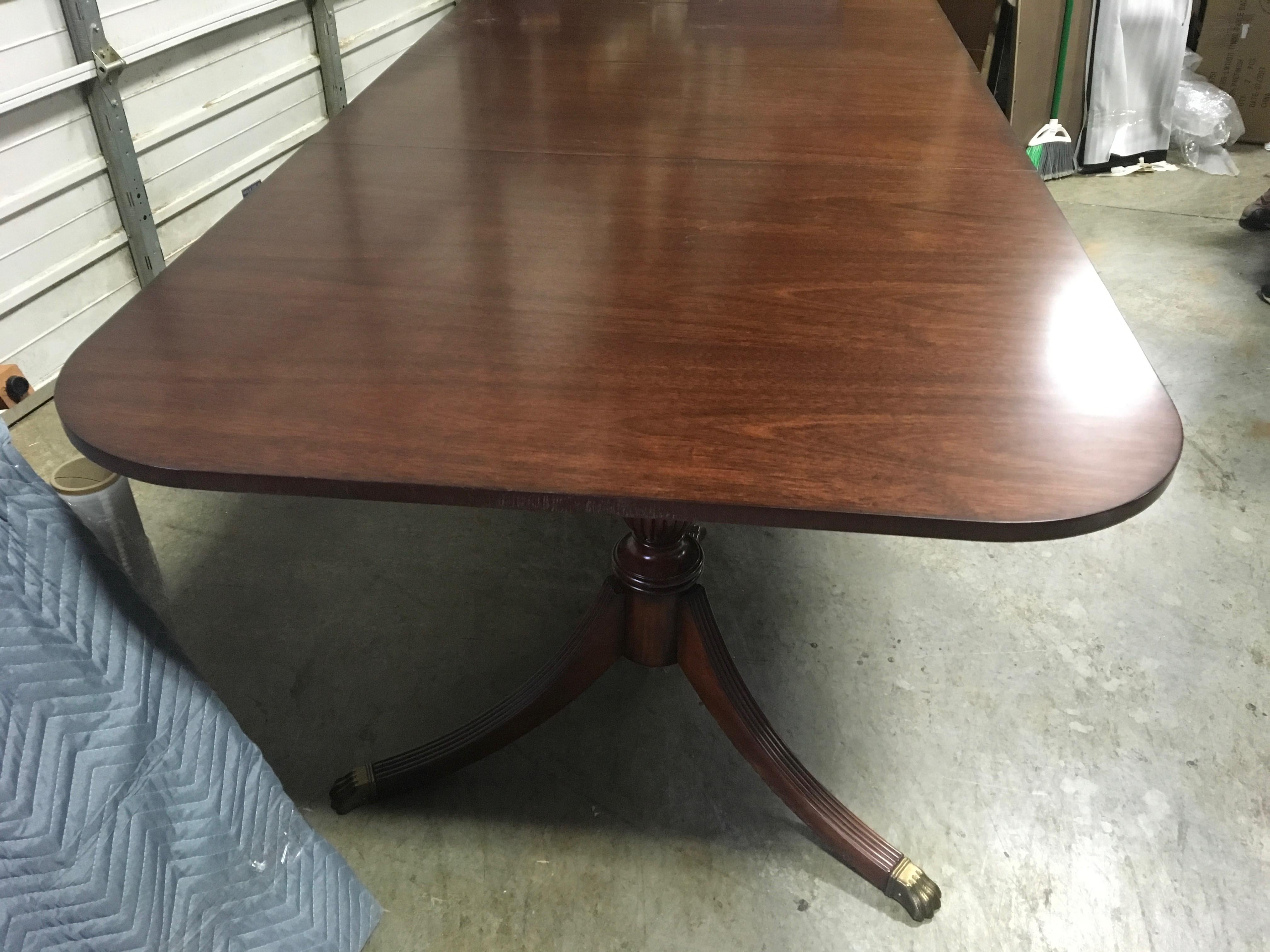 Contemporary Custom Cathedral Mahogany Georgian Style Dining Table by Leighton Hall For Sale