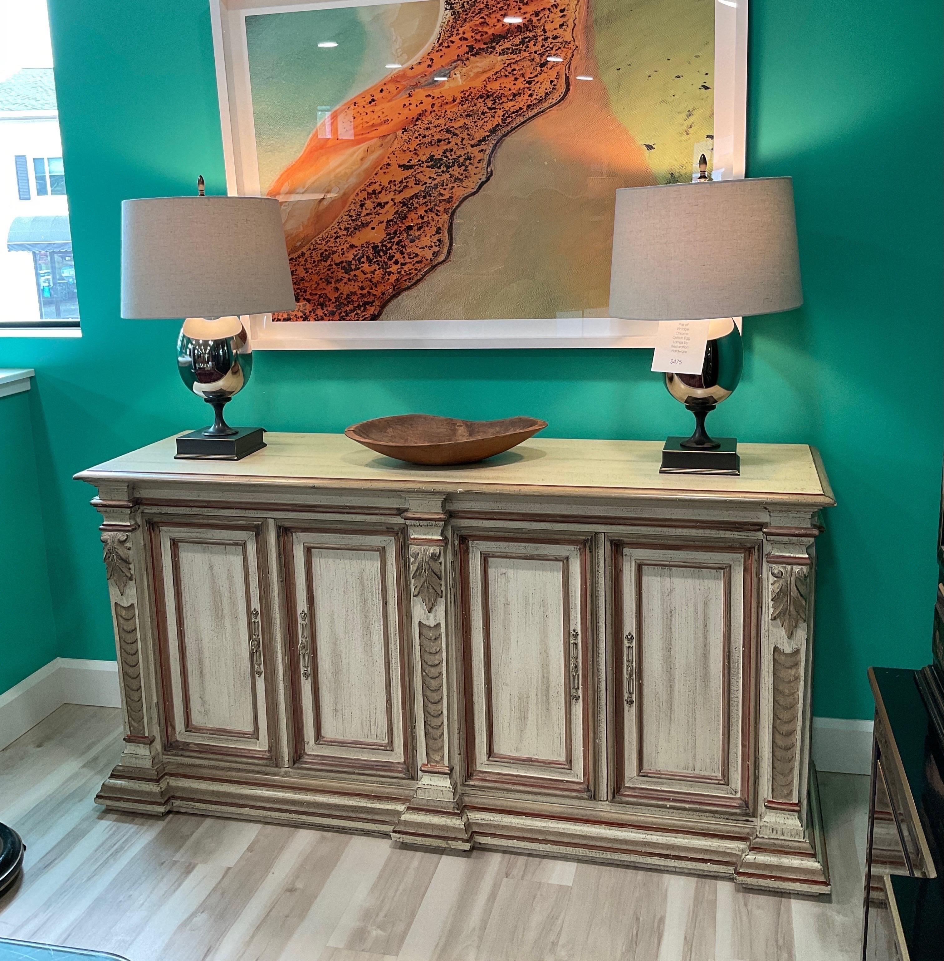 Custom Century Furniture Italian Painted Credenza In Good Condition For Sale In Hartville, OH