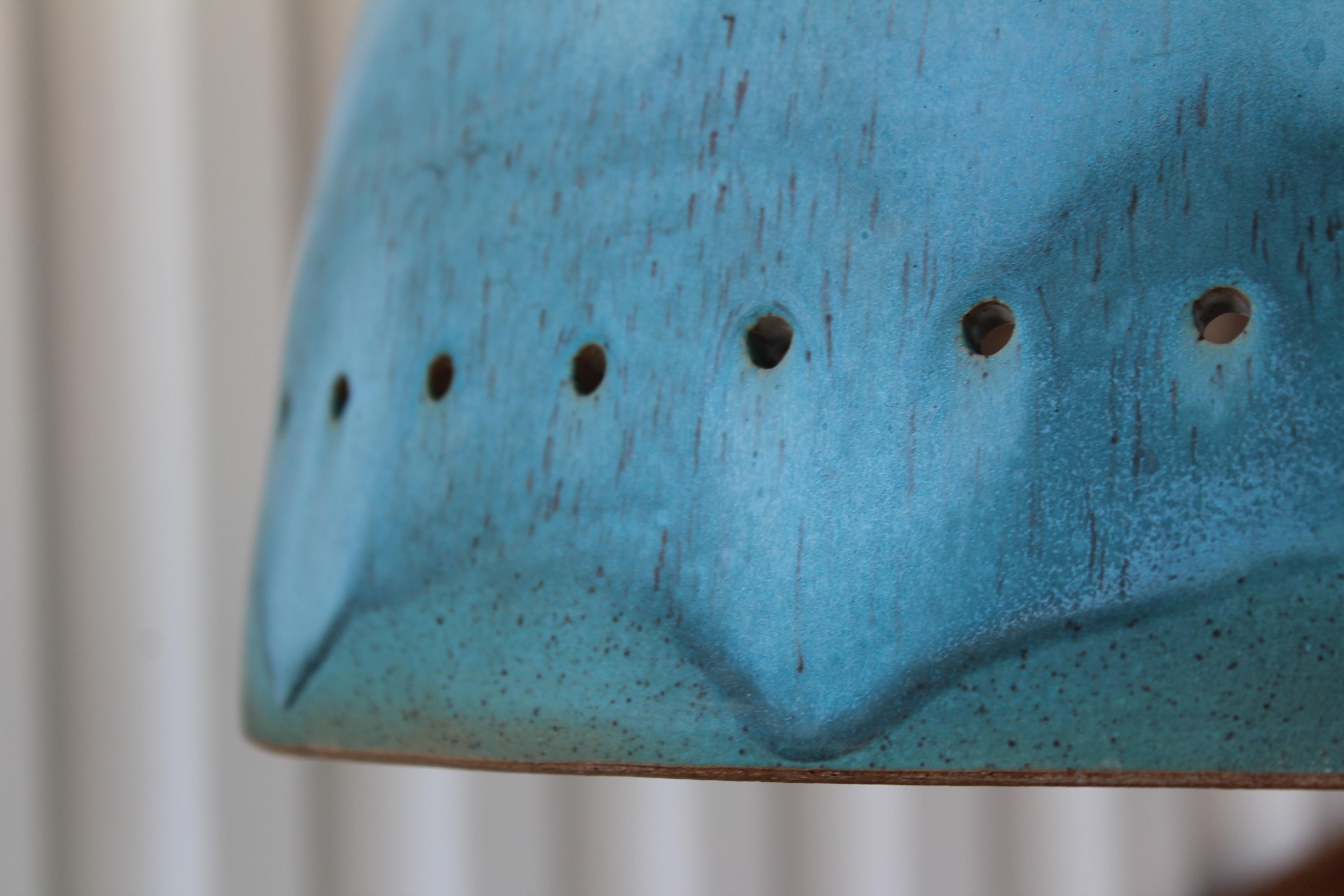 Brass Custom Ceramic Pendants by Natan Moss, Four Available
