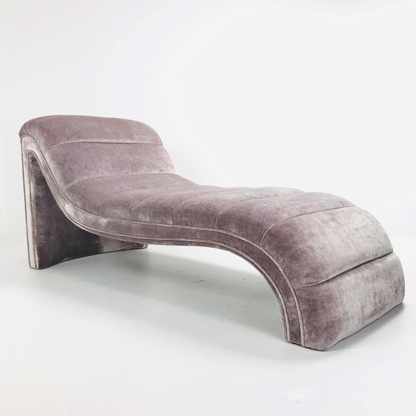 Upholstery Custom Channeled Chaise Lounge