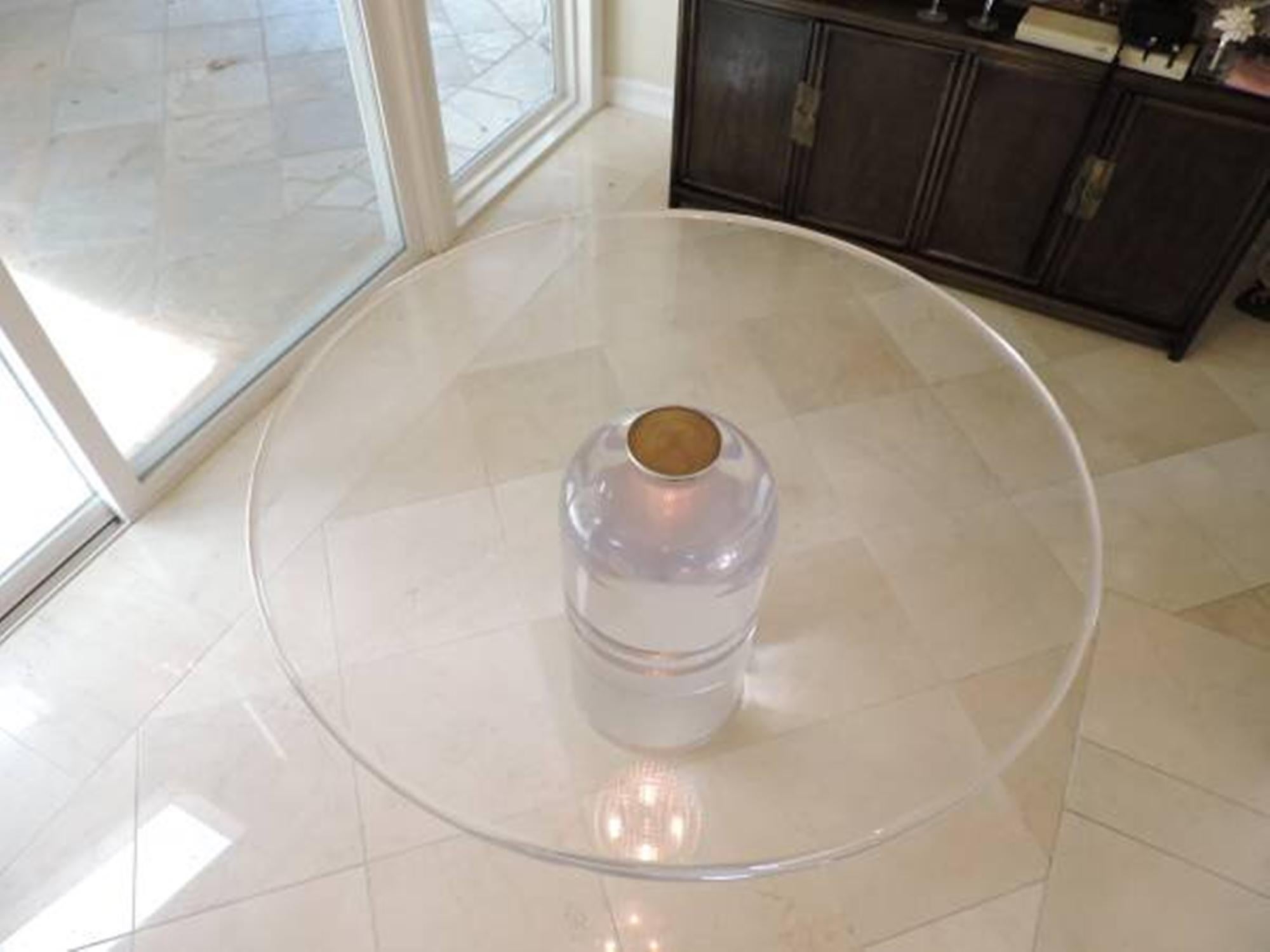 Stainless Steel Custom Charles Hollis Jones Le Dome Dining Table For Sale