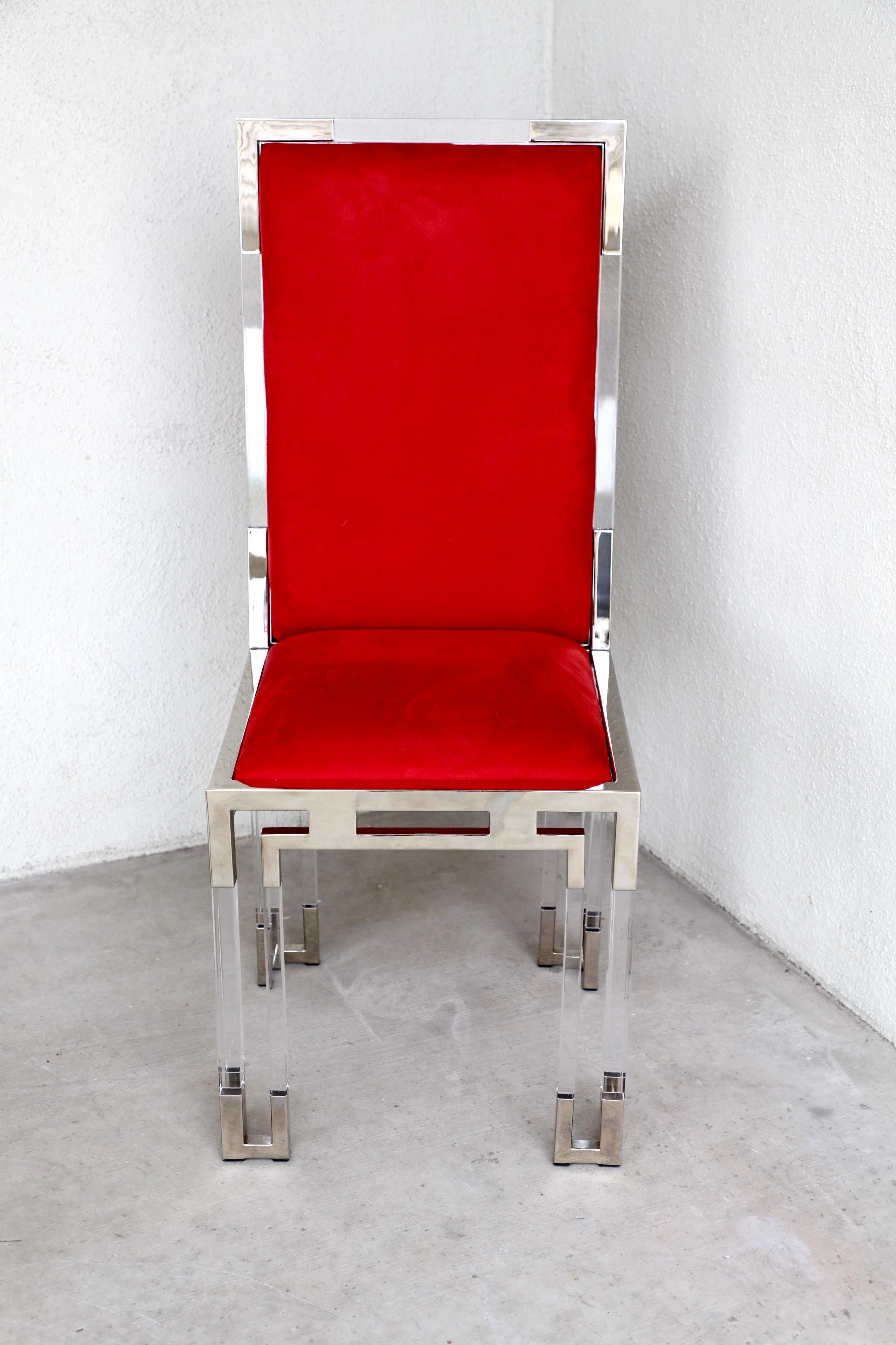 Custom Charles Hollis Jones Lucite Dining Chair 2