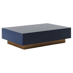 Custom Chelmsford Lacquered Steel and Glass Coffee Table in Custom Green Color