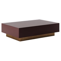 Table Chelmsford sur mesure-1000×600×450, laque brillante, base en inox brossé