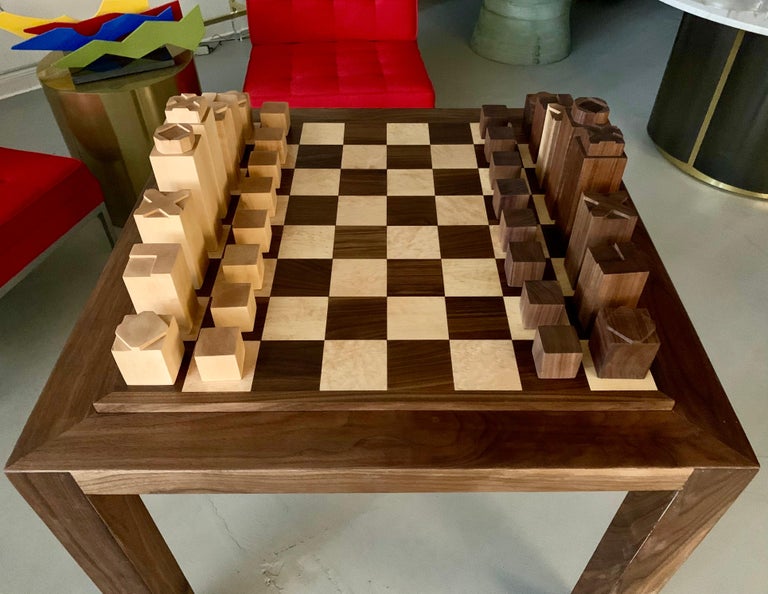 Custom Chess Set and Game Table For Sale 10