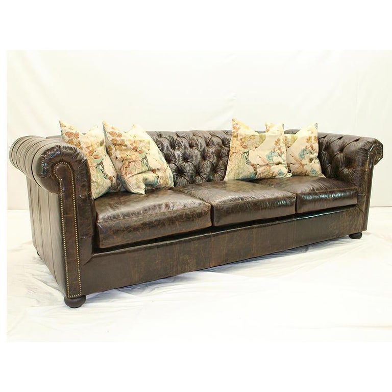 Custom Classic Chesterfield Sofa For Sale at 1stDibs