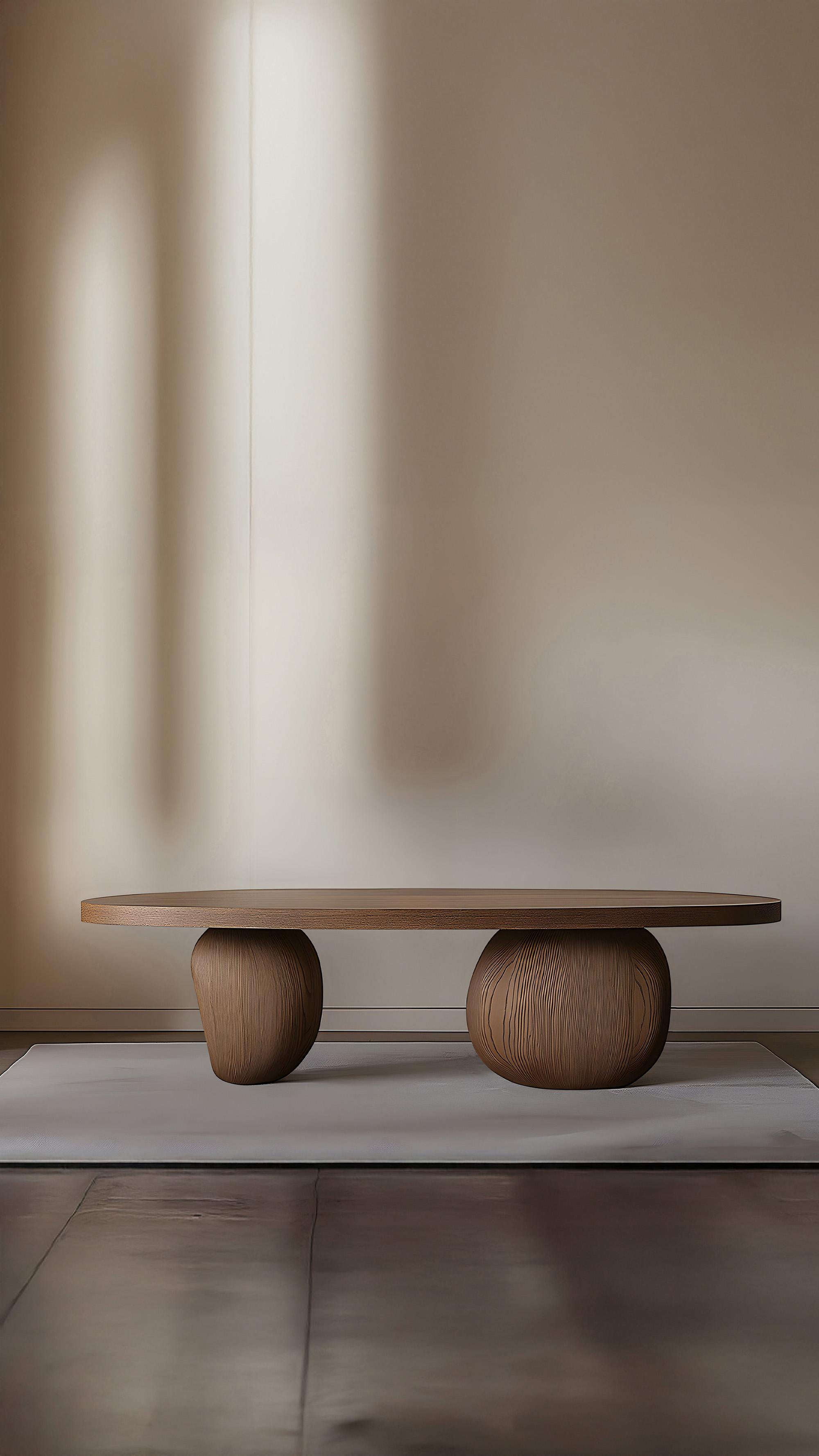 Mexican Custom Coffee Table Serie 25 – Sereno by NONO with Sculptural Pebble Legs For Sale