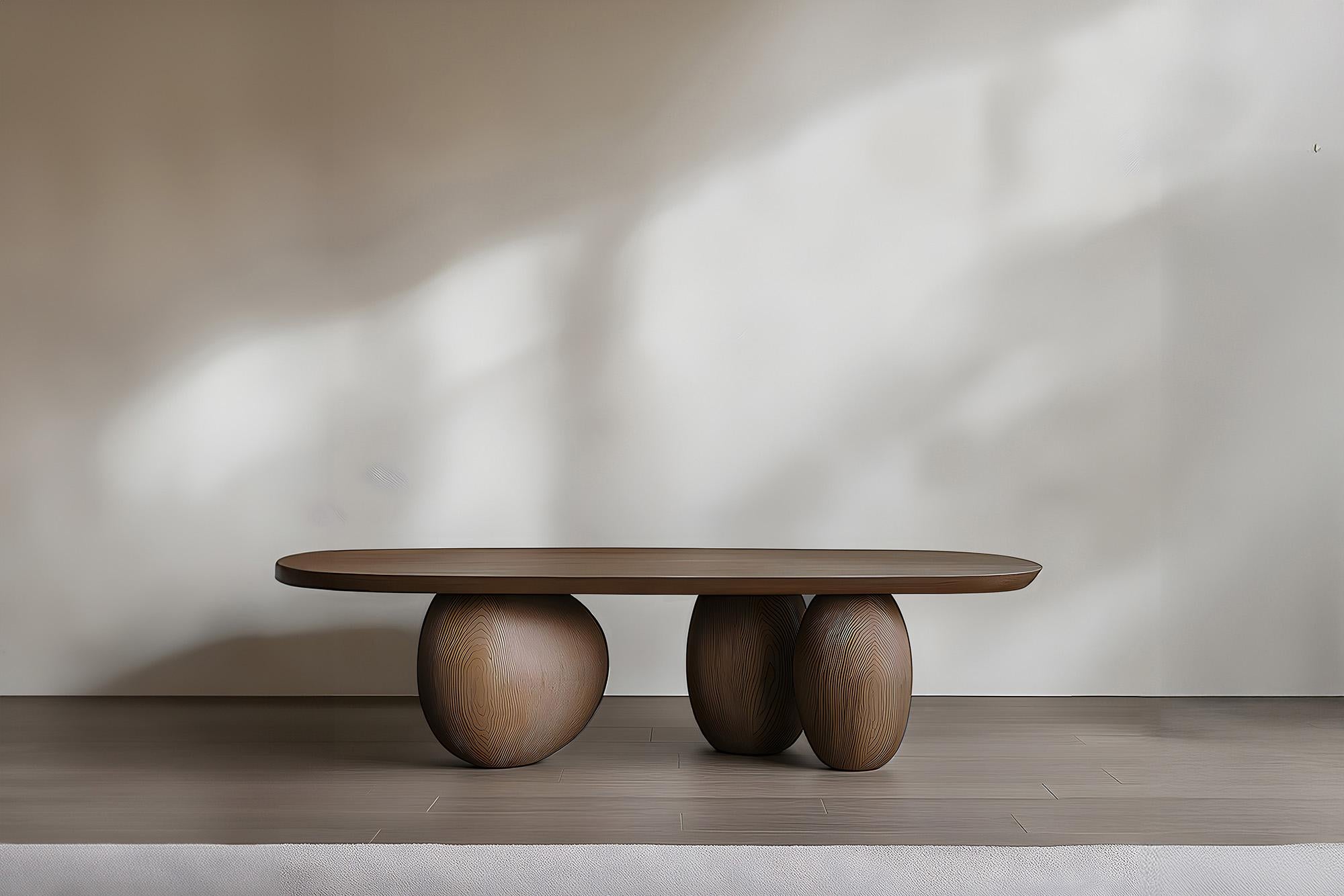 Brutalisme Table basse sur mesure Serie 50 - Sereno by Joel Escalona avec pieds en galets en vente