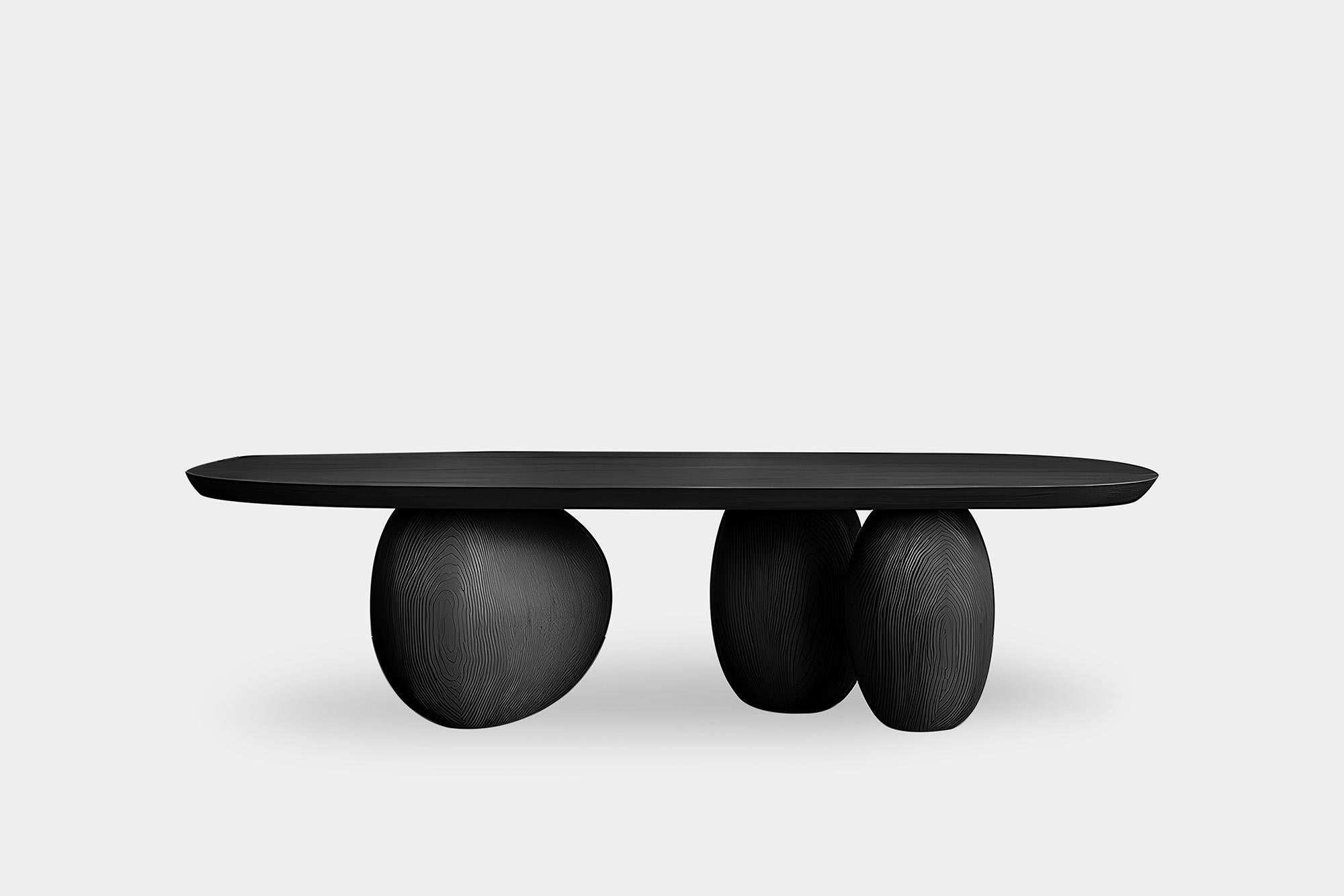 Mexicain Table basse sur mesure Serie 50 - Sereno by Joel Escalona avec pieds en galets en vente
