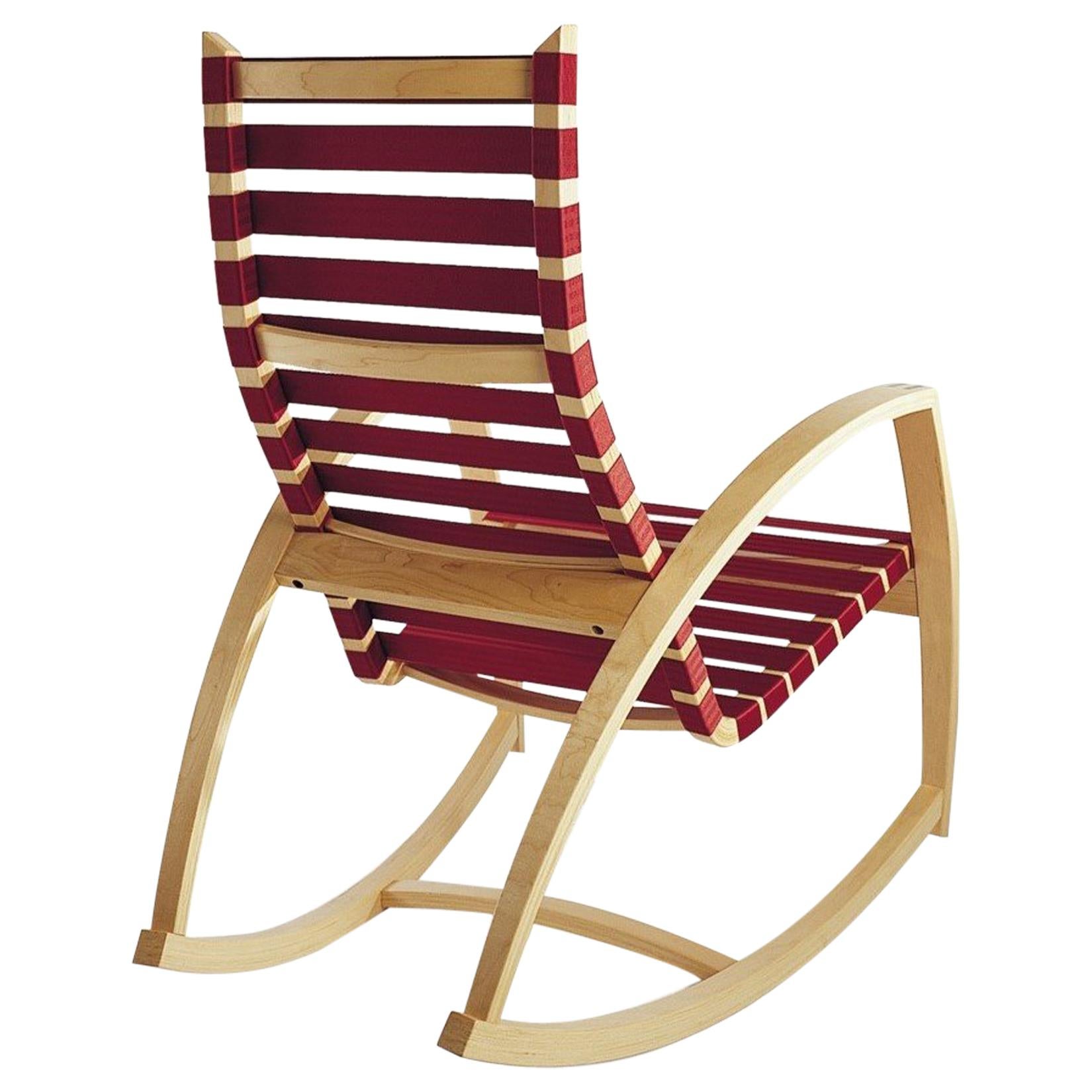 Custom Color Plybent Maple Rocking Chair by Peter Danko, Made in USA For Sale