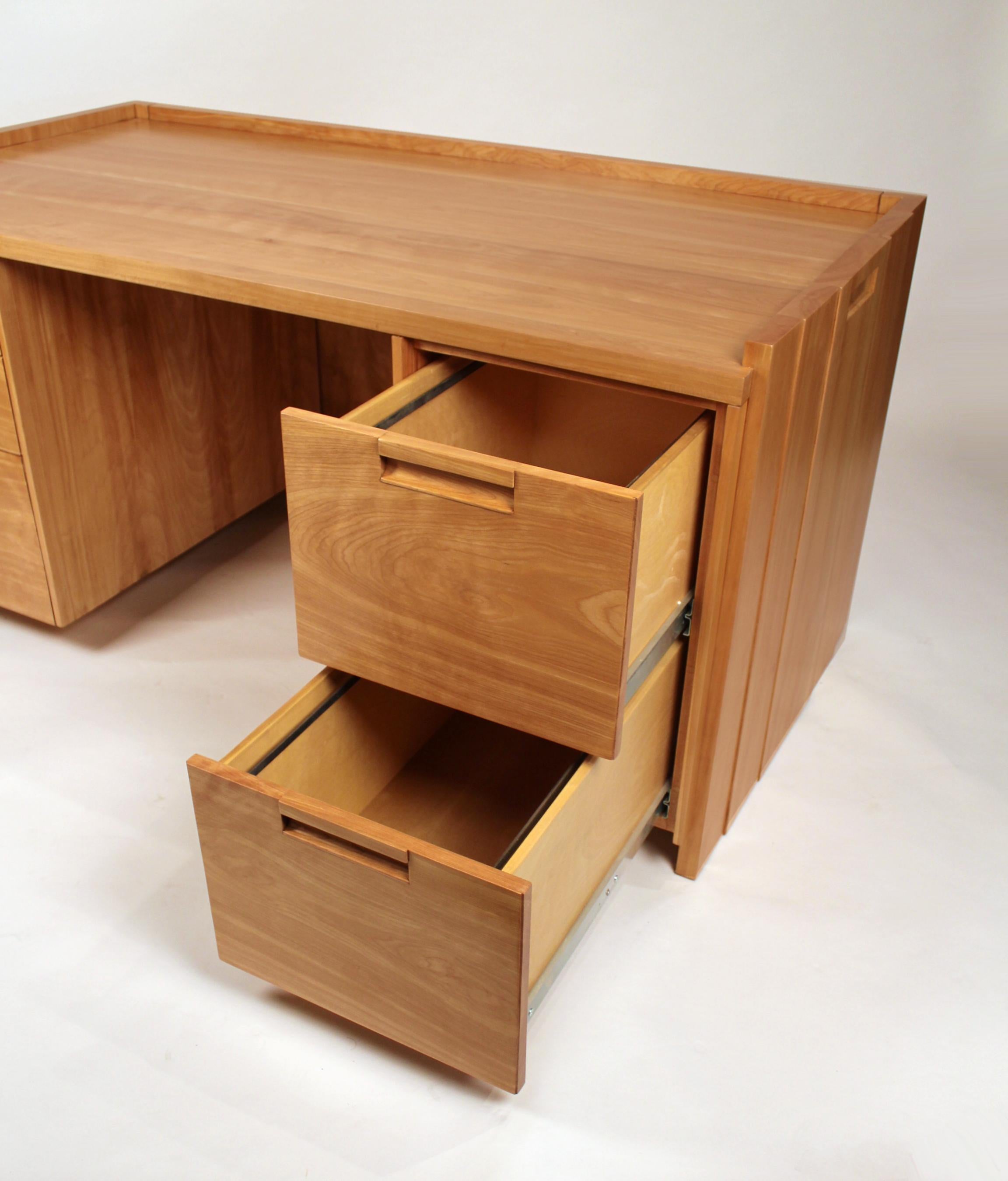 Cherry Custom Commissioned Solid Wood Desk by California Studio Craftsman John Kapel