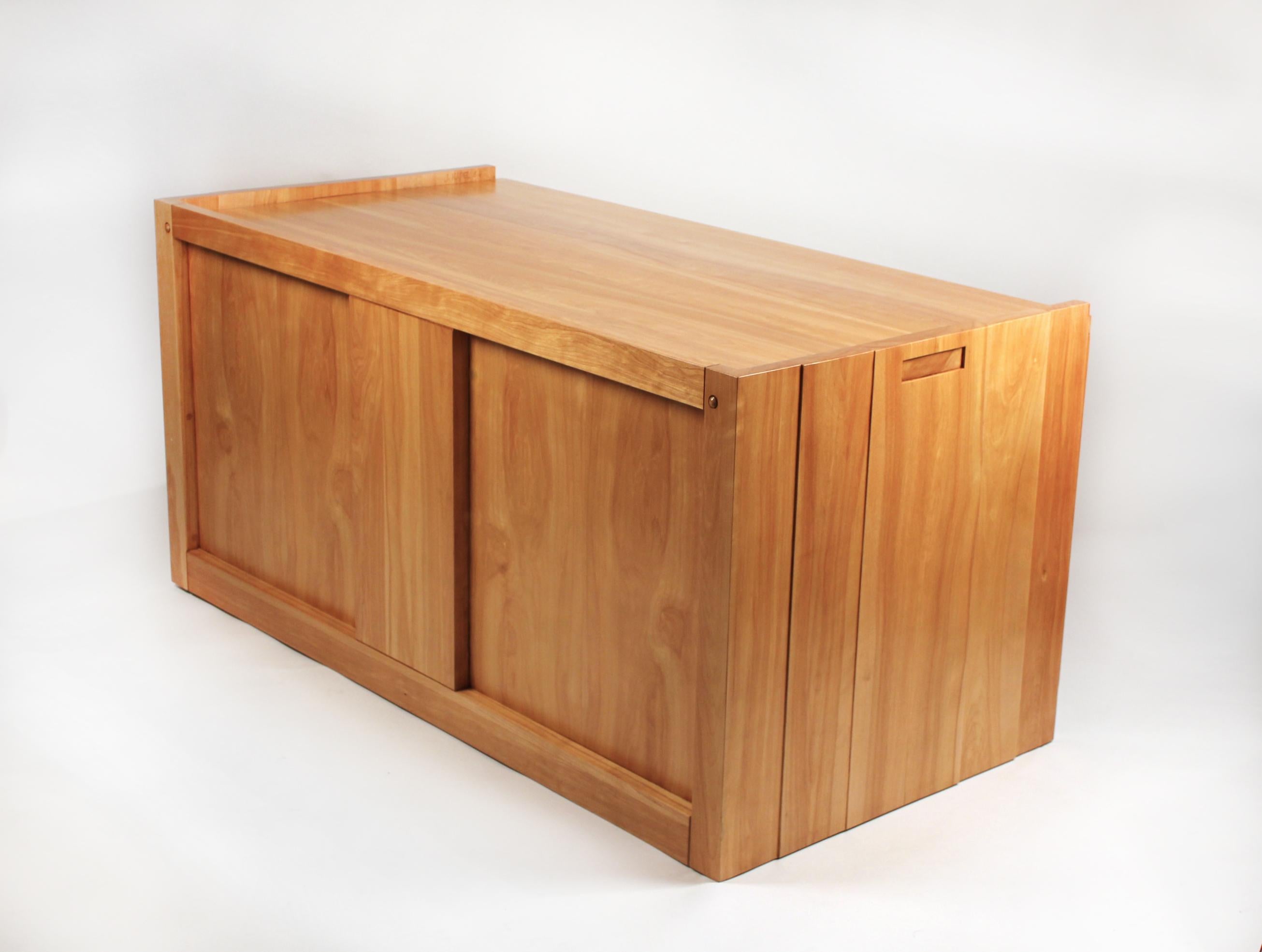 Mid-Century Modern Custom Commissioned Solid Wood Desk by California Studio Craftsman John Kapel