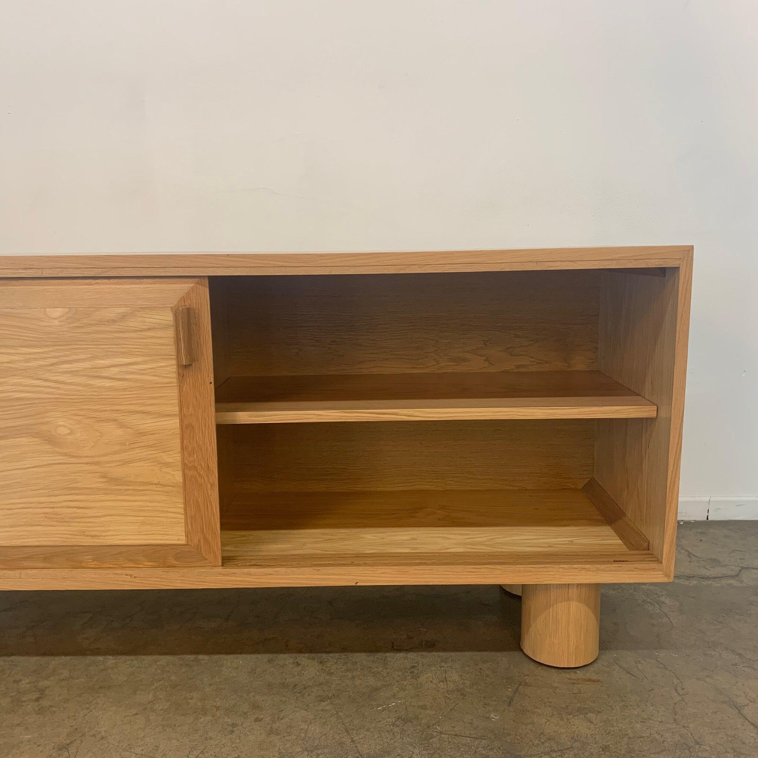 Contemporary Custom Compact Sideboard in Oak For Sale