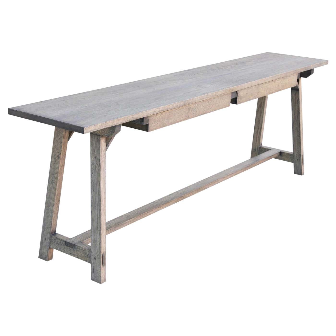 Custom Console Table made from Oak, Built to Order by Petersen Antiques ...