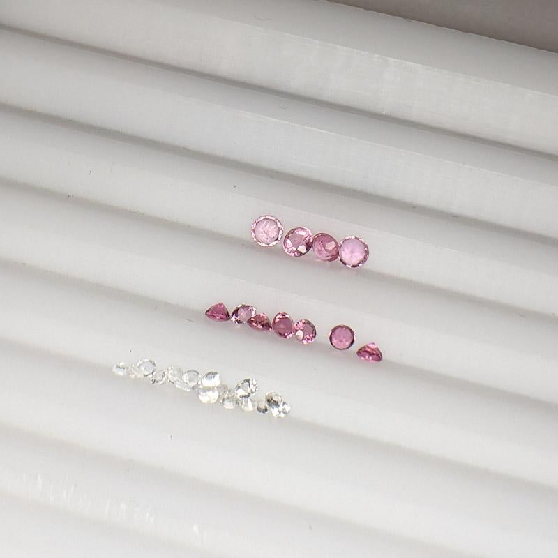 Contemporary CUSTOM CONSTELLATION ETERNITY RING FOR D -in Pink, White and a Touch of Green