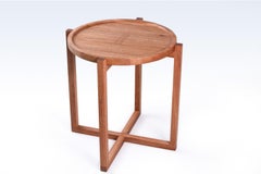 Custom Contemporary Boton Three Side Table in Conacaste Solid Wood by Labrica