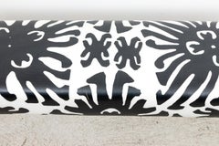 Custom Contemporary Quadrille Black and White Bench