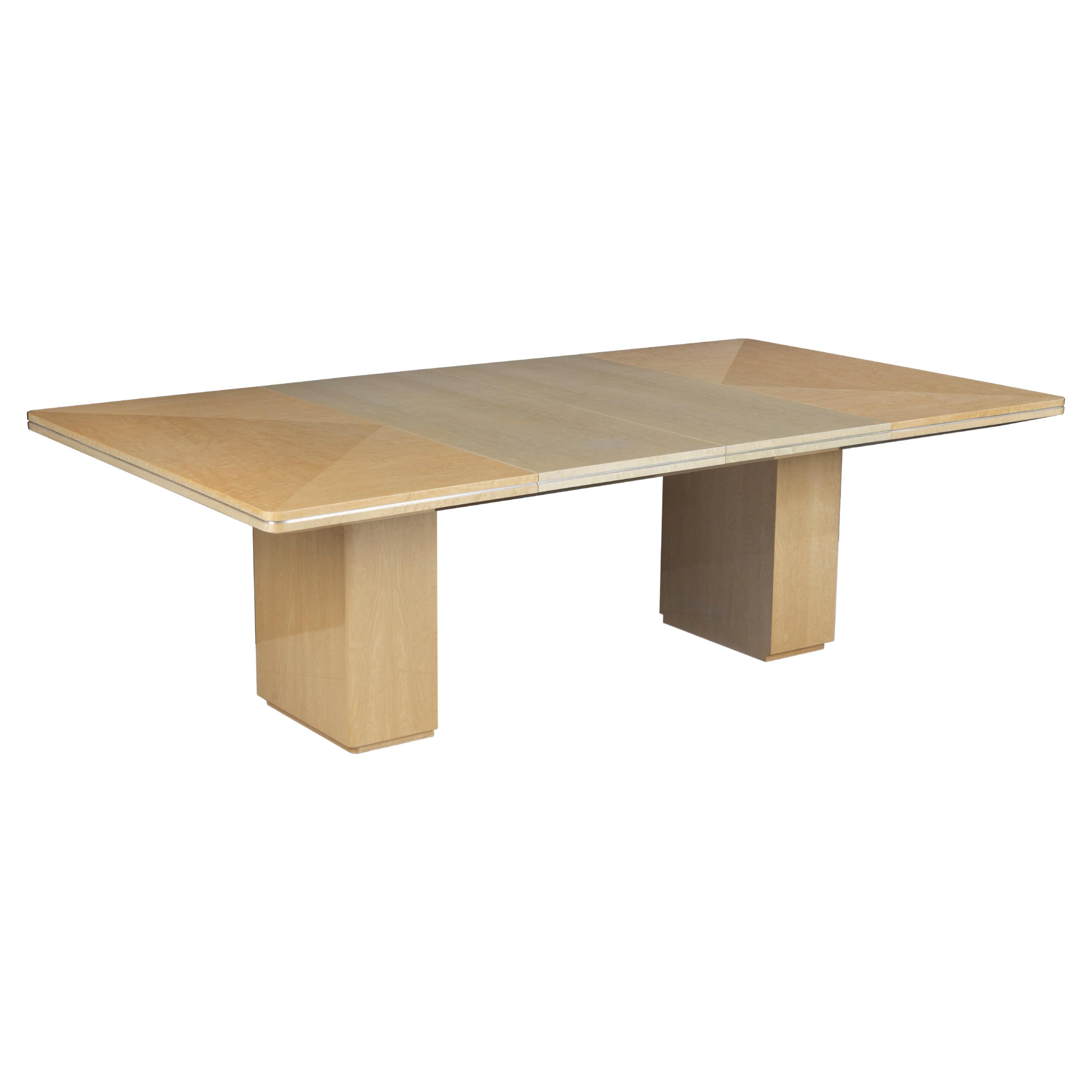 Custom Contemporary Two Tone Dining Table For Sale