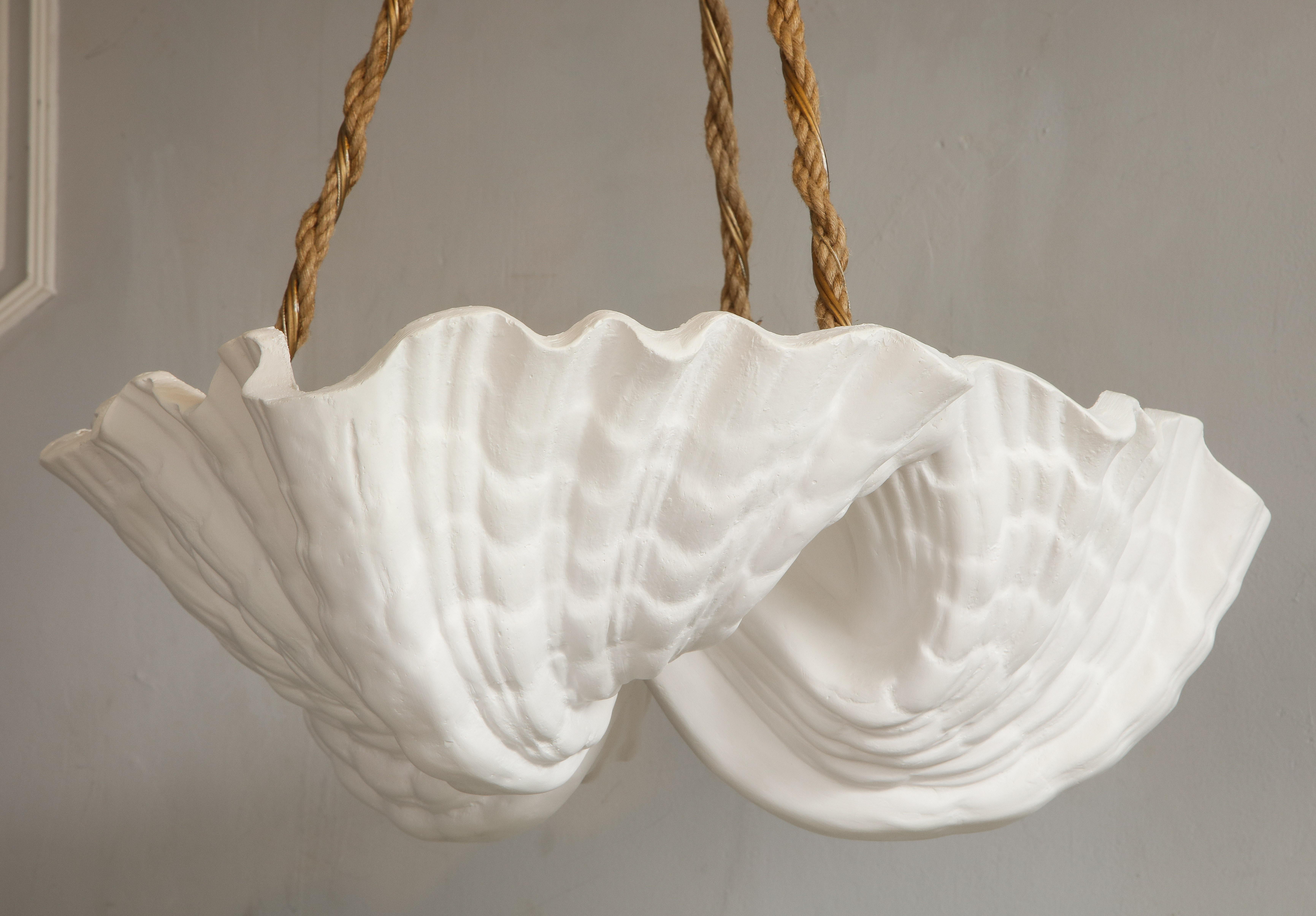 Modern Custom Coquillage Plaster Fixture For Sale