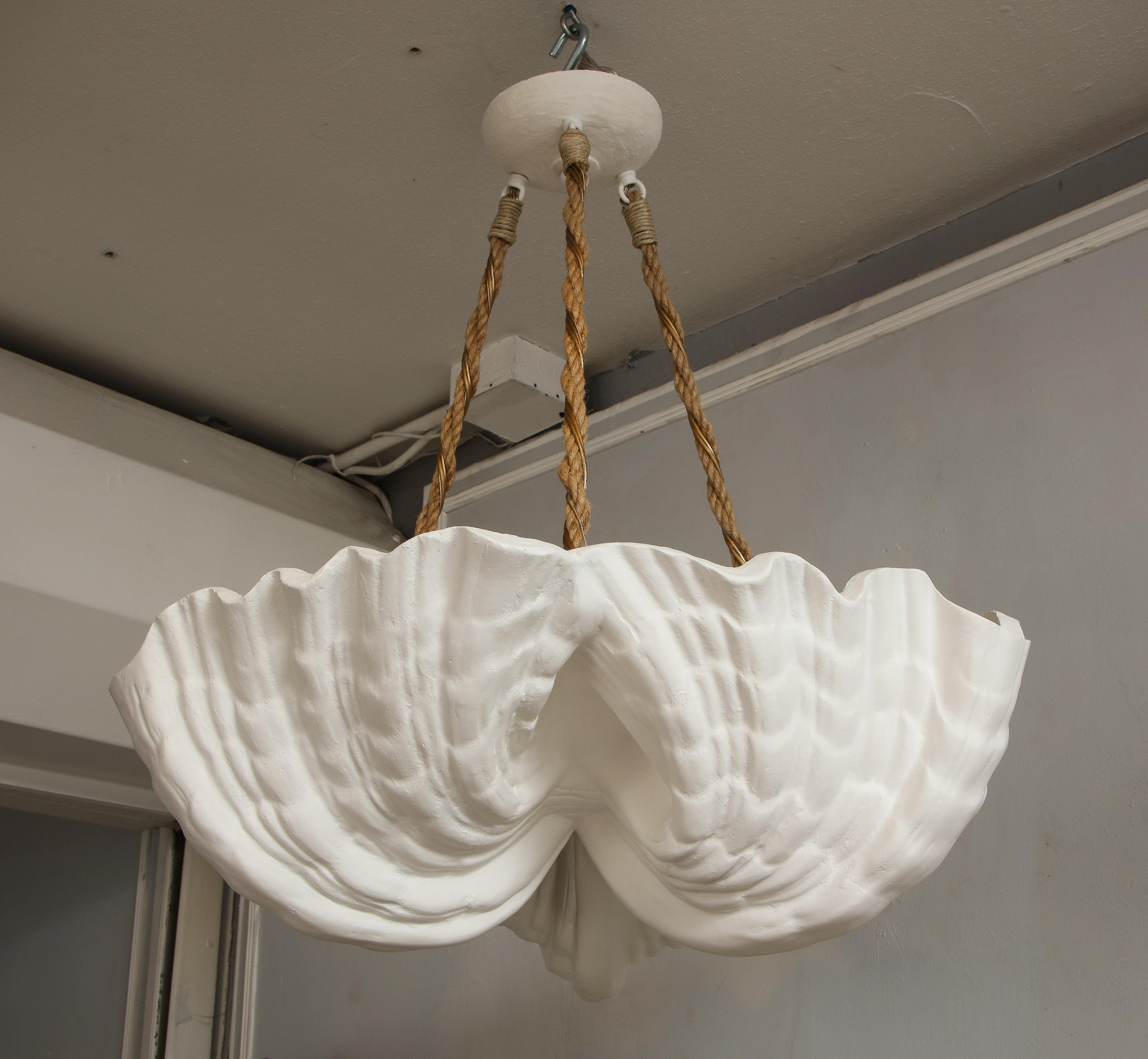Custom Coquillage Plaster Fixture In New Condition For Sale In New York, NY