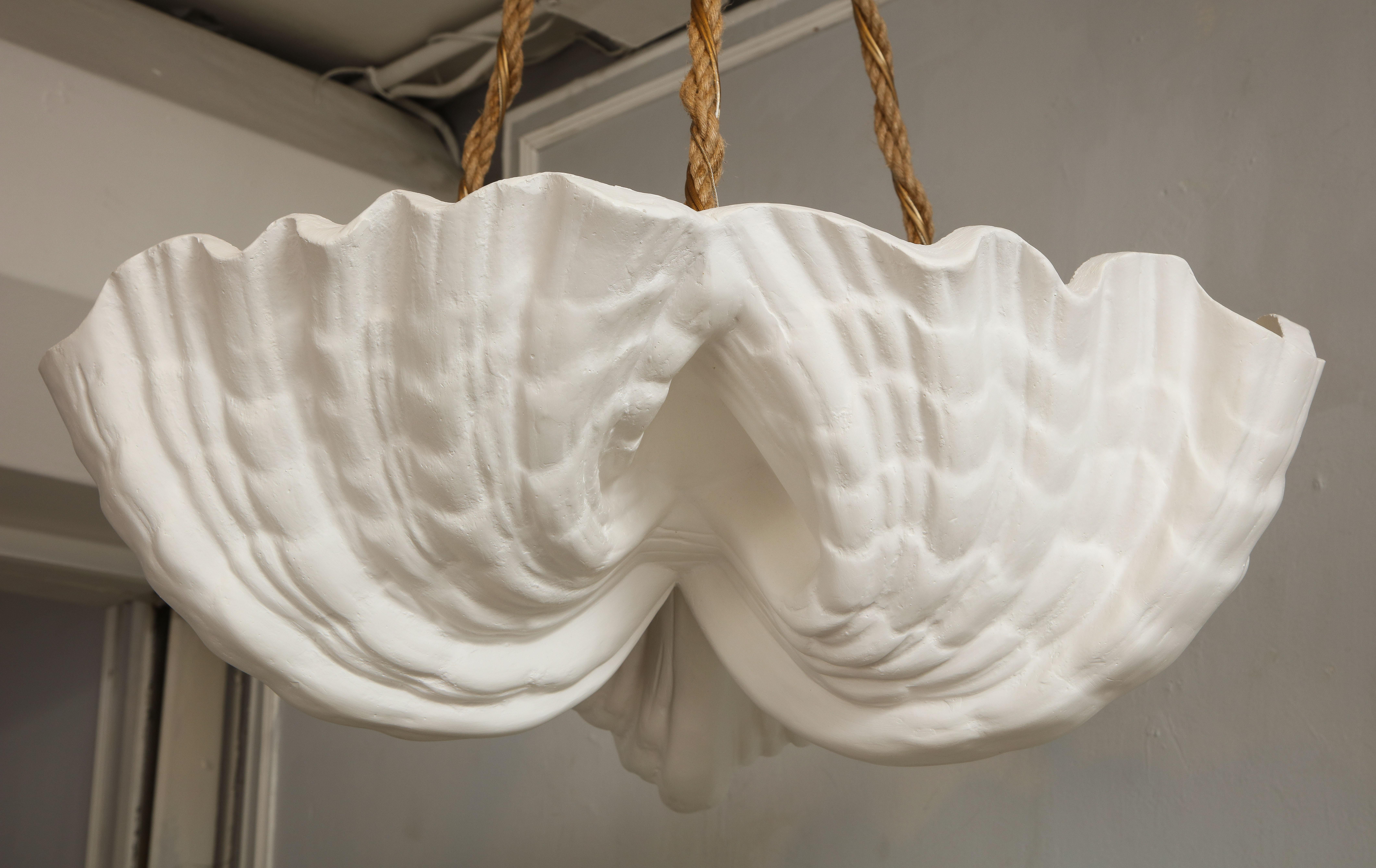 Custom Coquillage Plaster Fixture In New Condition For Sale In New York, NY
