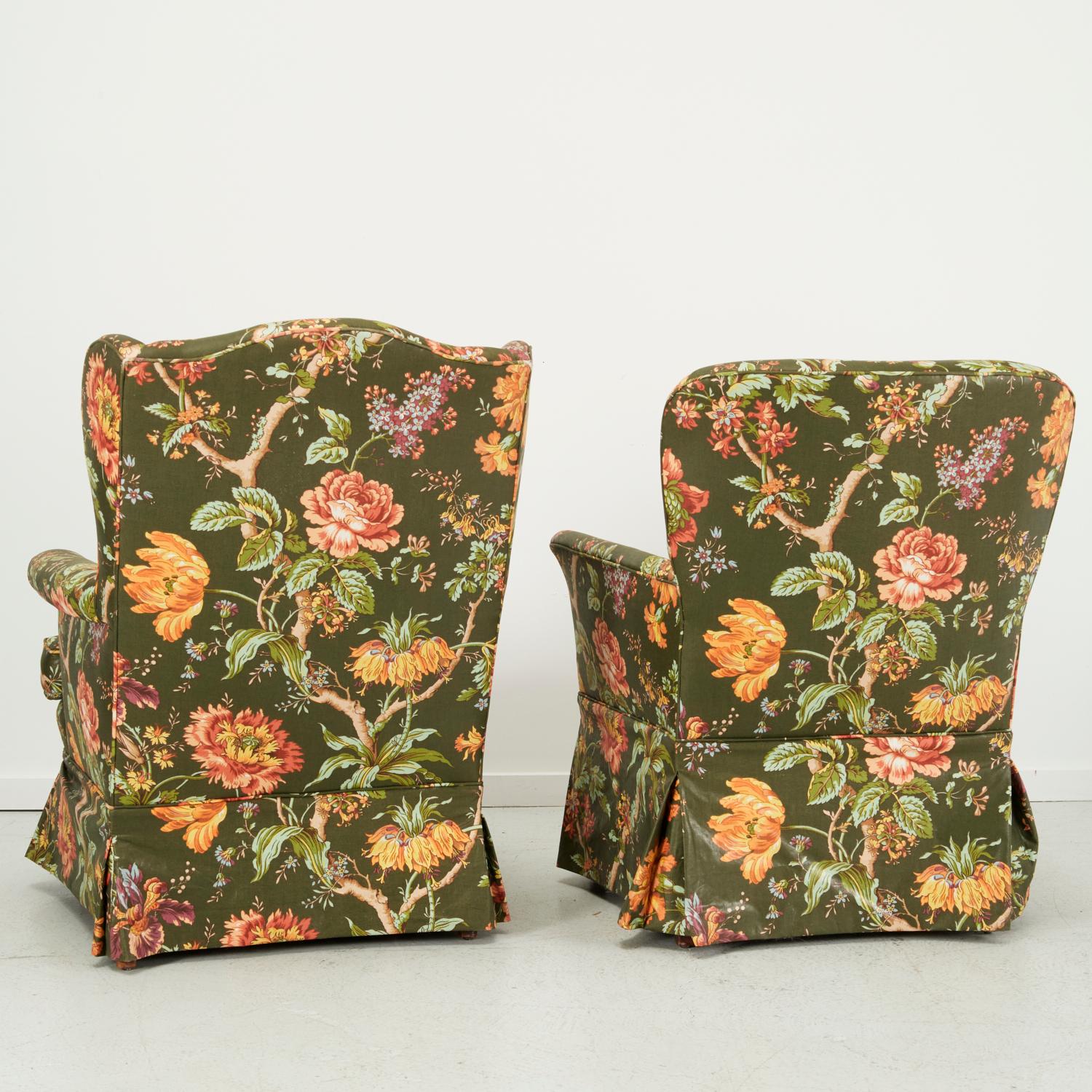 floral swivel chair