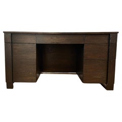 Custom Craftsman Style Oak Desk - Ebonized