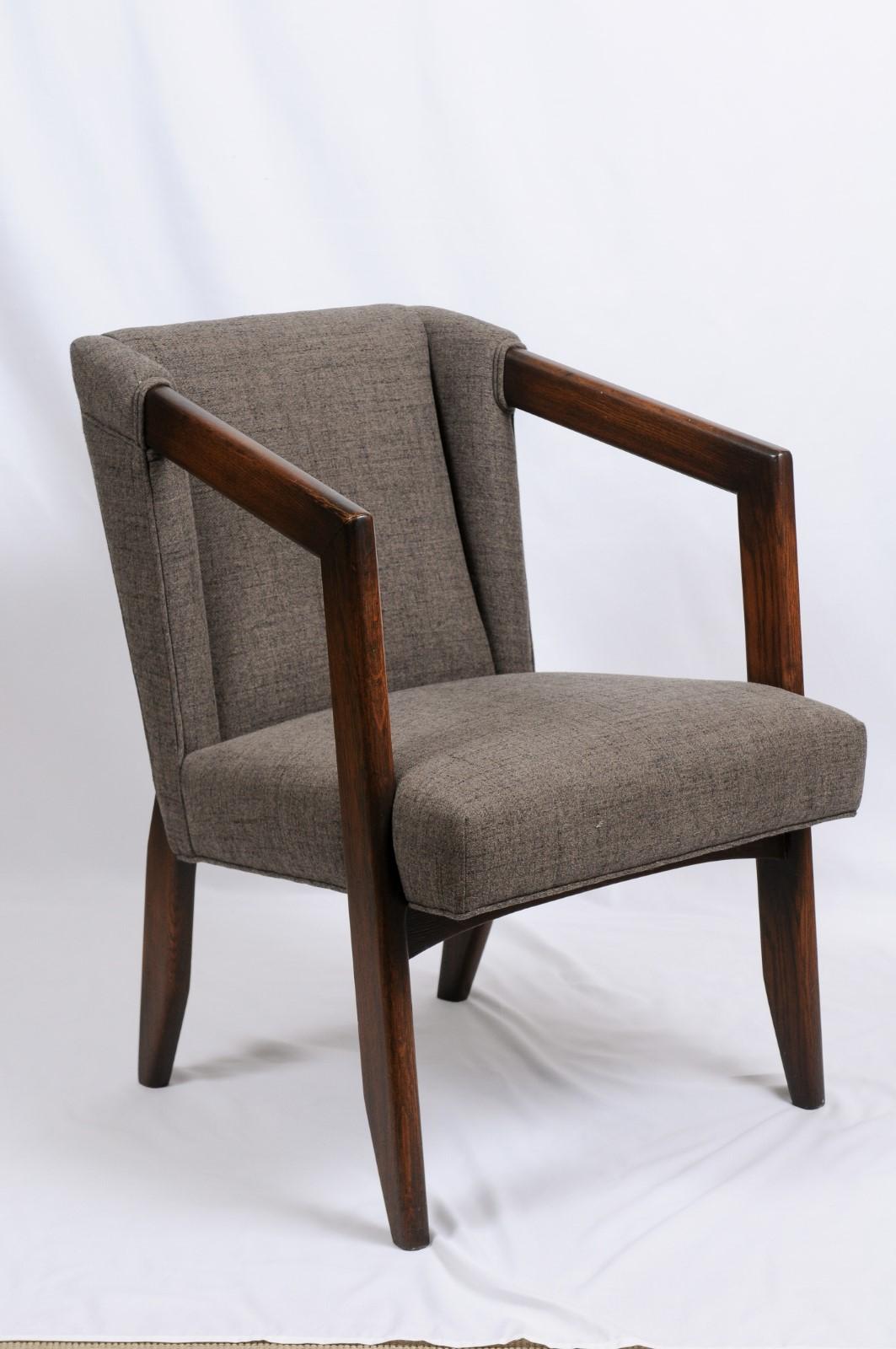 Stained Custom Created James Mont Armchair in Brentano 