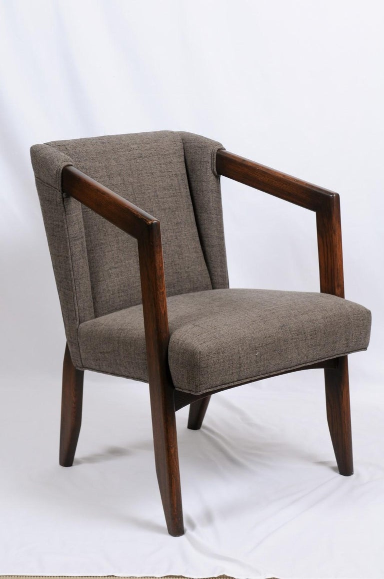 Custom Created James Mont Armchair in Brentano "Wool" at 1stDibs