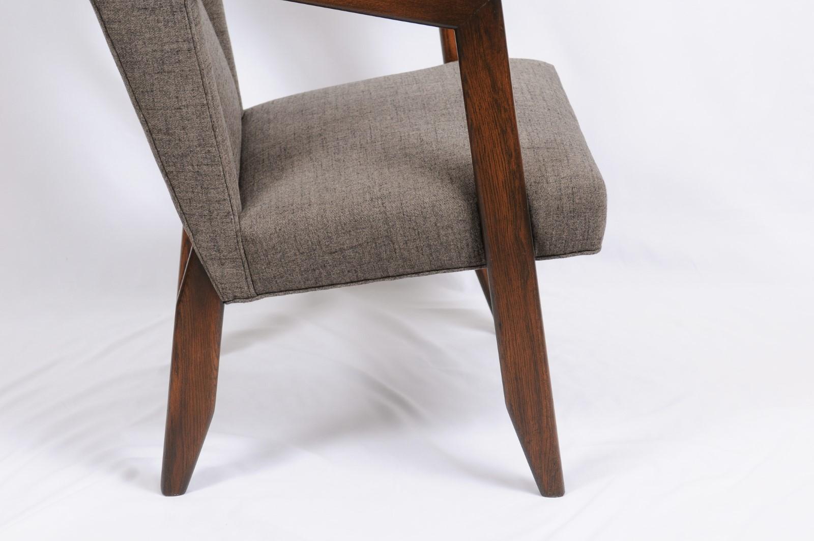 Mid-20th Century Custom Created James Mont Armchair in Brentano 