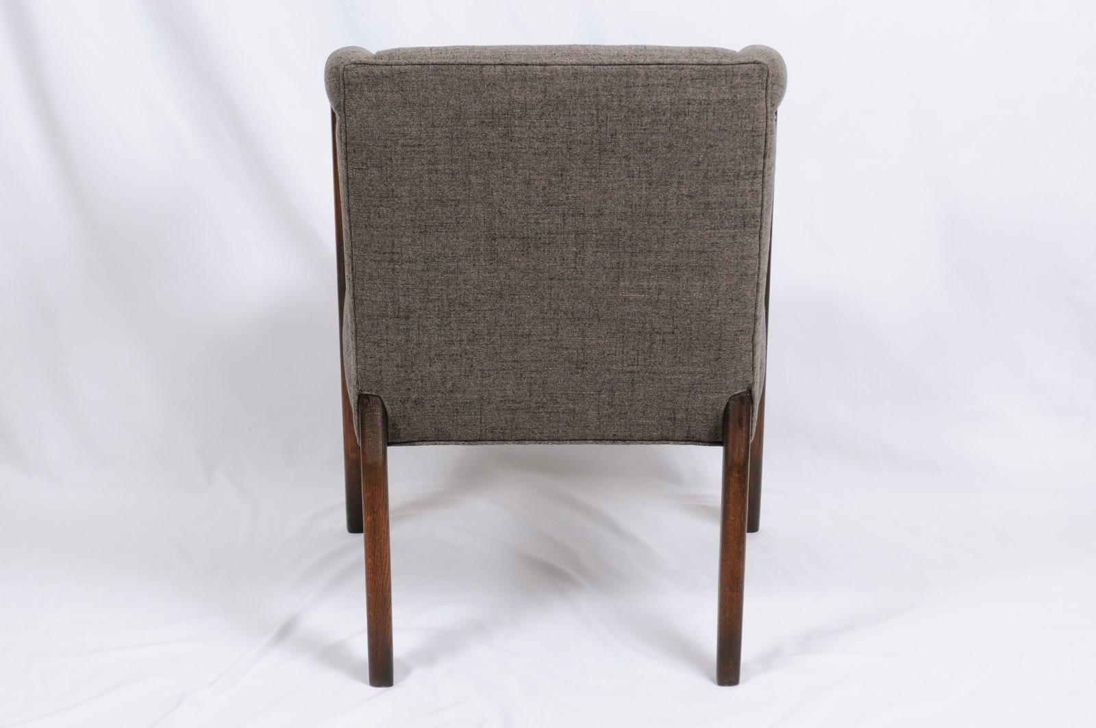 Upholstery Custom Created James Mont Armchair in Brentano 