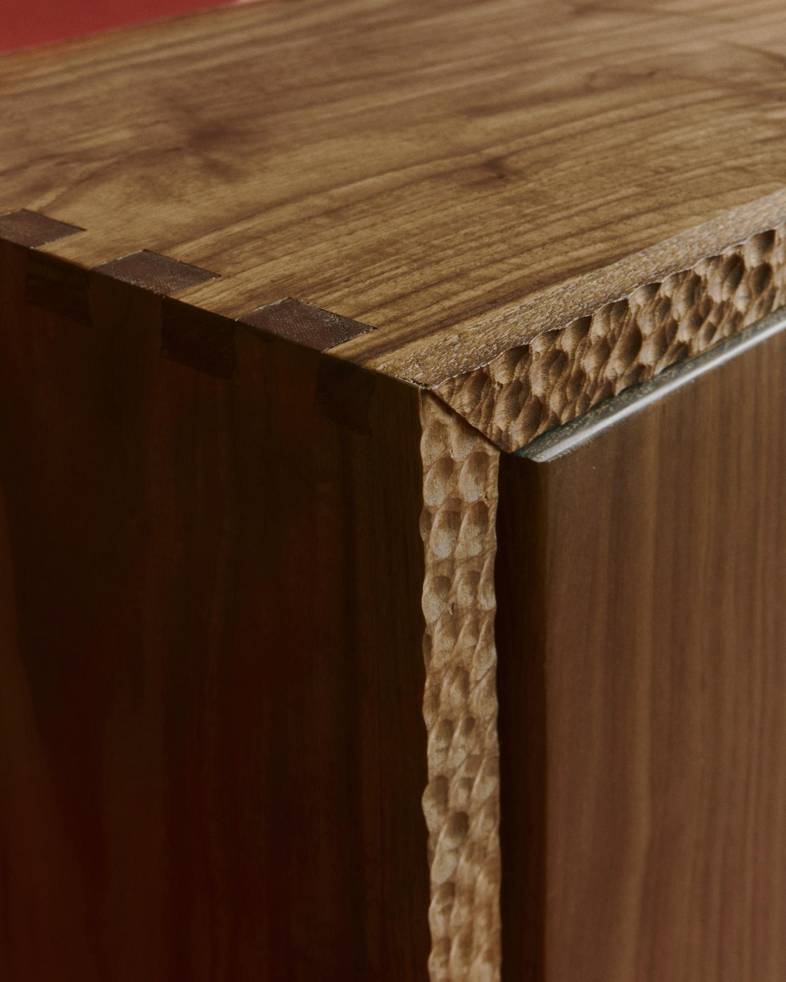Brutalist Custom Credenza by Mike Ruiz Serra For Sale