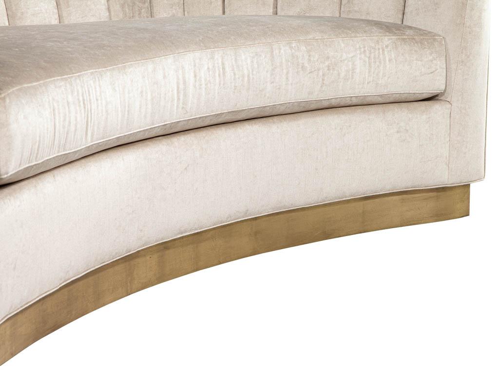 Custom Curved Channel Back Sofa by Carrocel For Sale 5