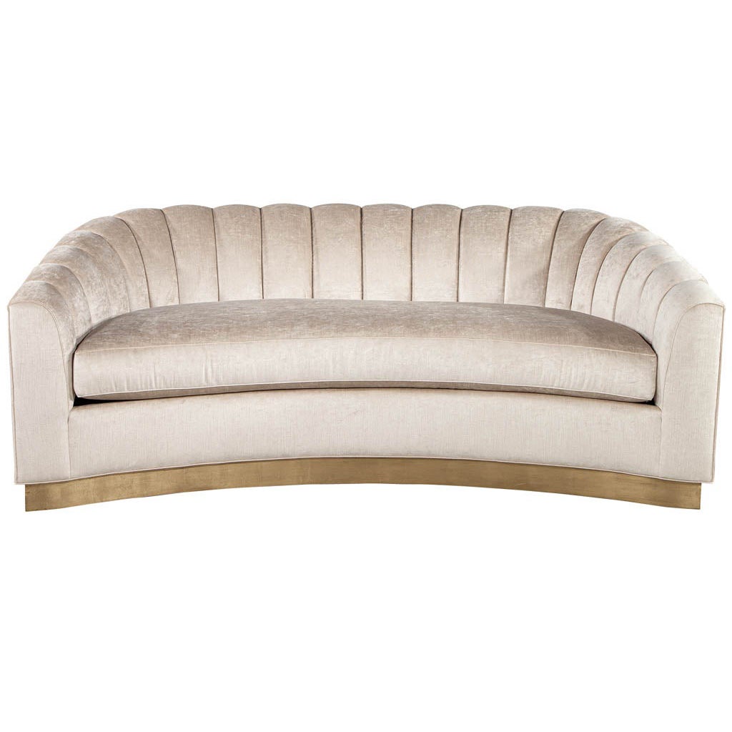 Custom Curved Channel Back Sofa by Carrocel