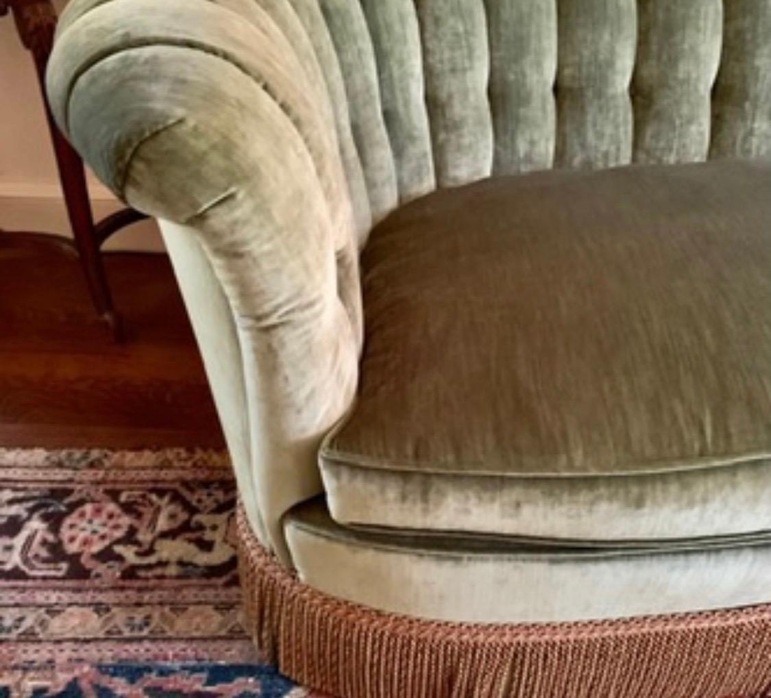 curved art deco sofa