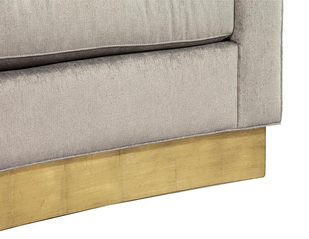 gold curved sofa