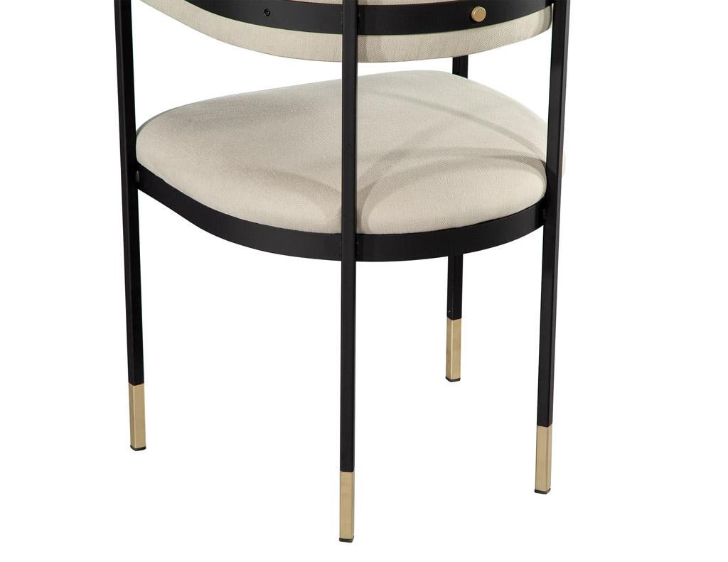 Custom Curved Modern Metal Dining Chairs For Sale 3
