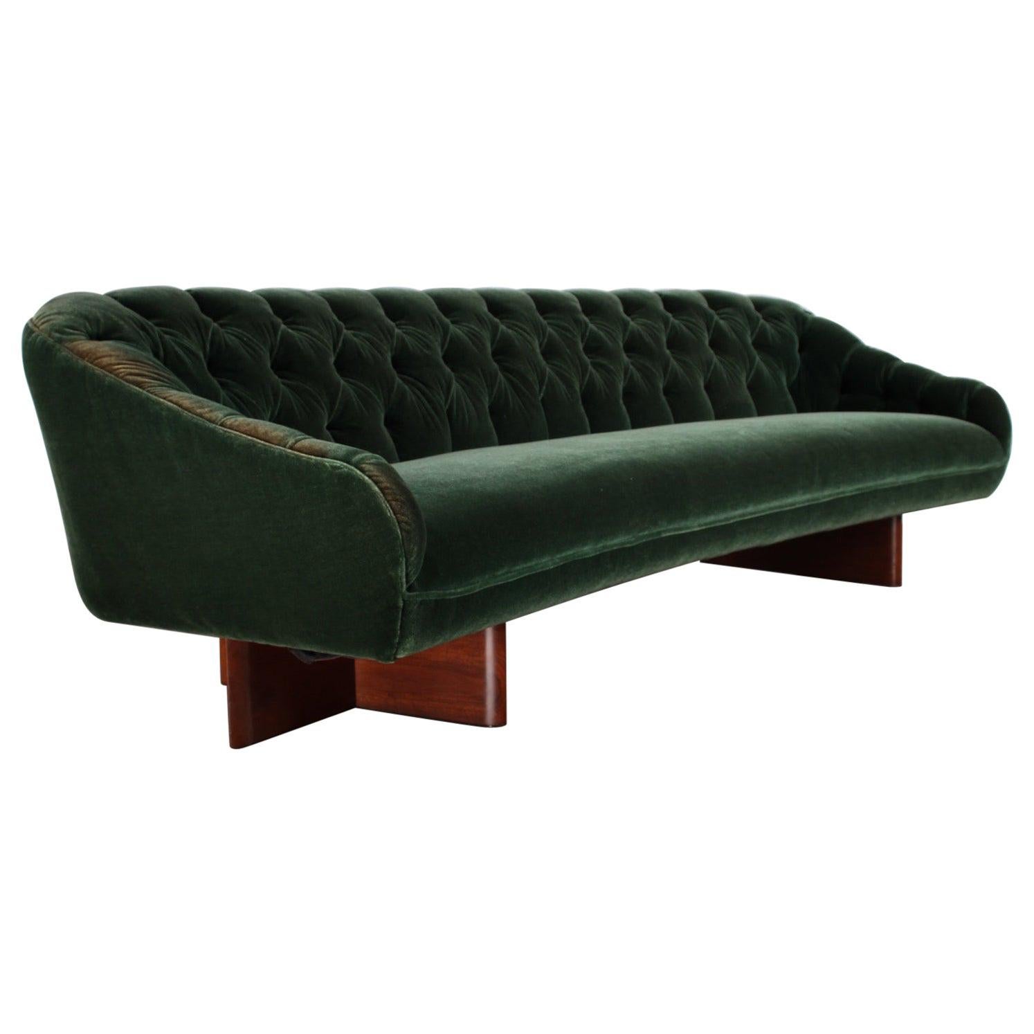Custom Curved Sofa Attributed to Vladimir Kagan