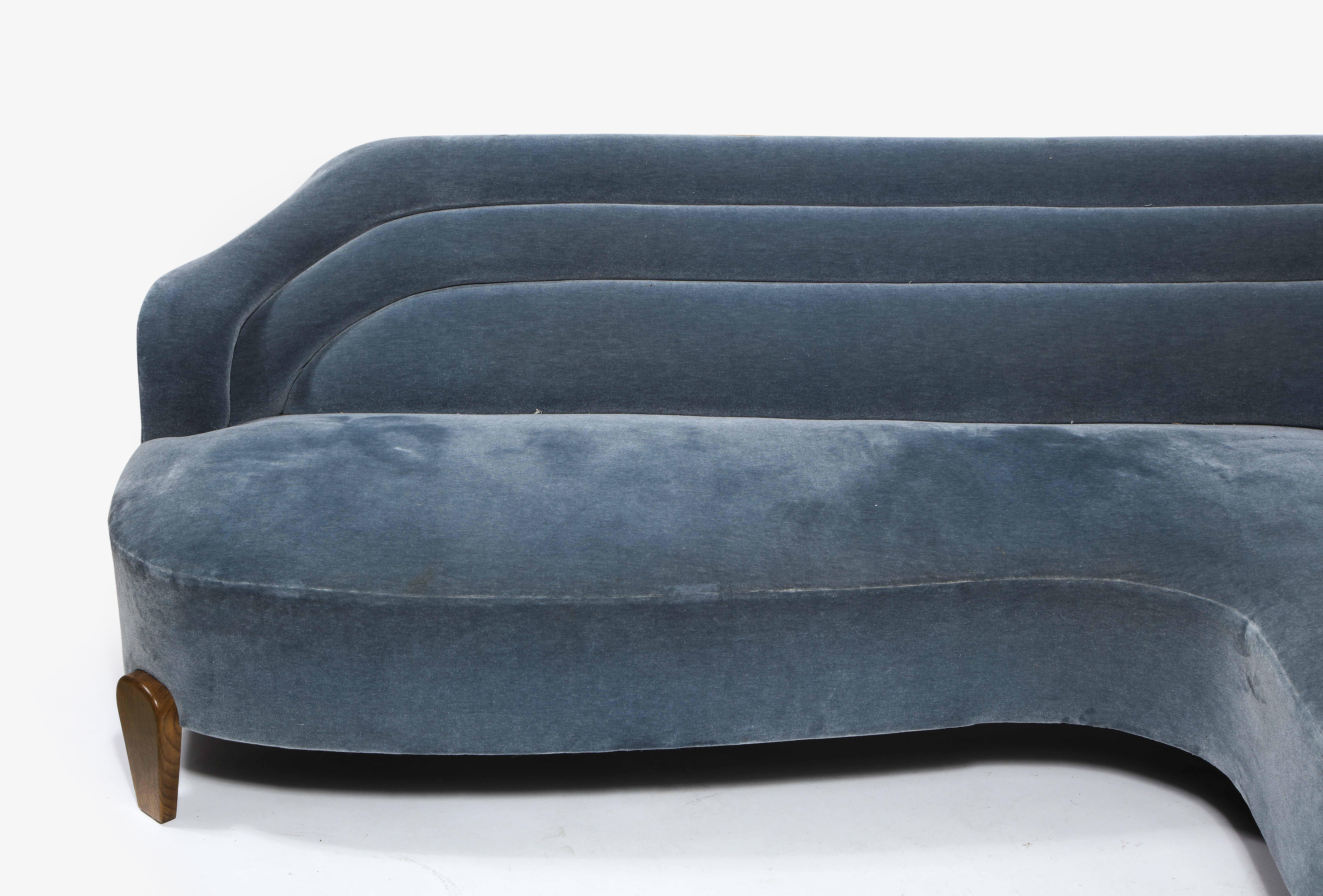 Modern Curved Sofa by FERRER, USA