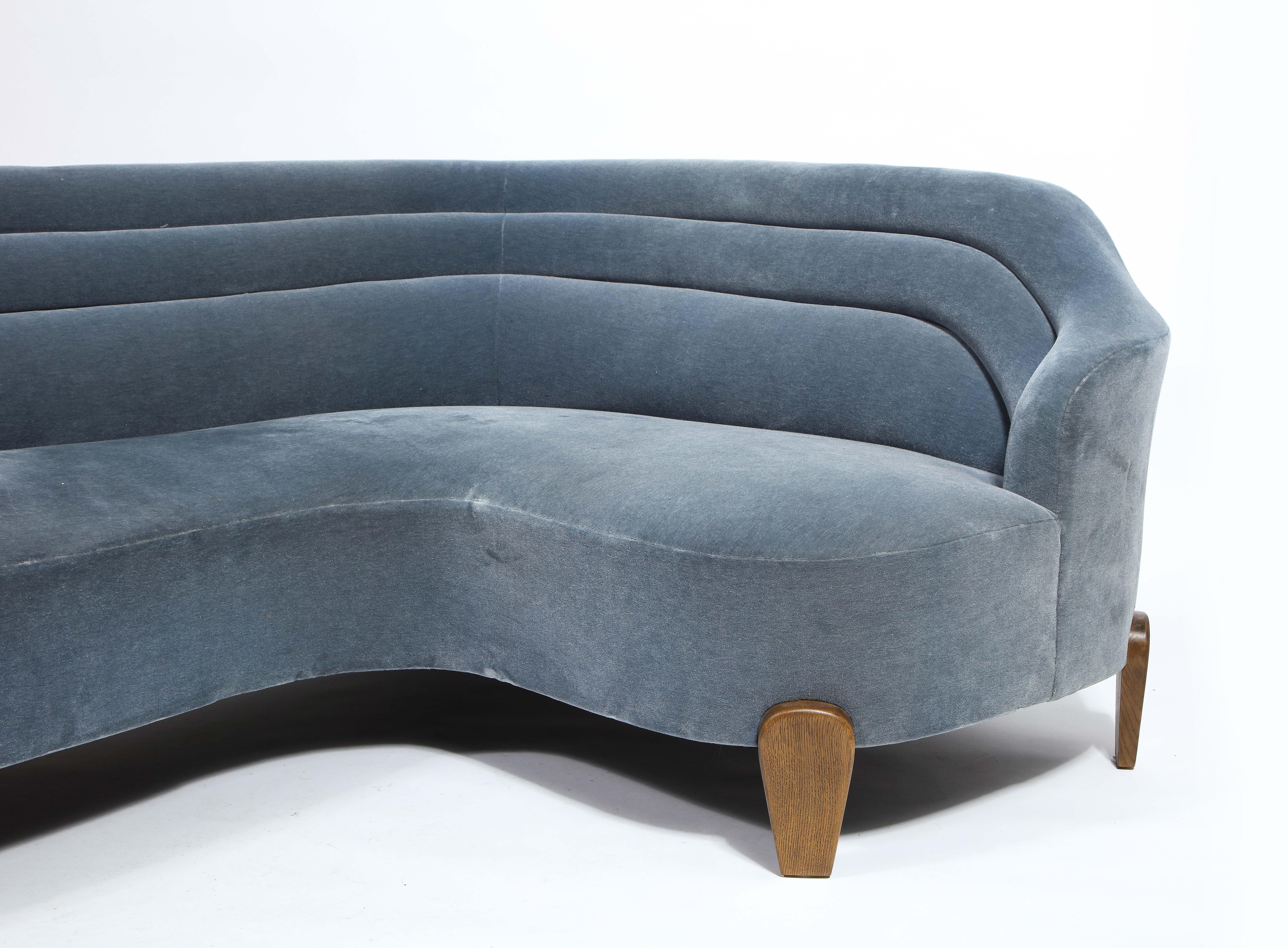Contemporary Curved Sofa by FERRER, USA