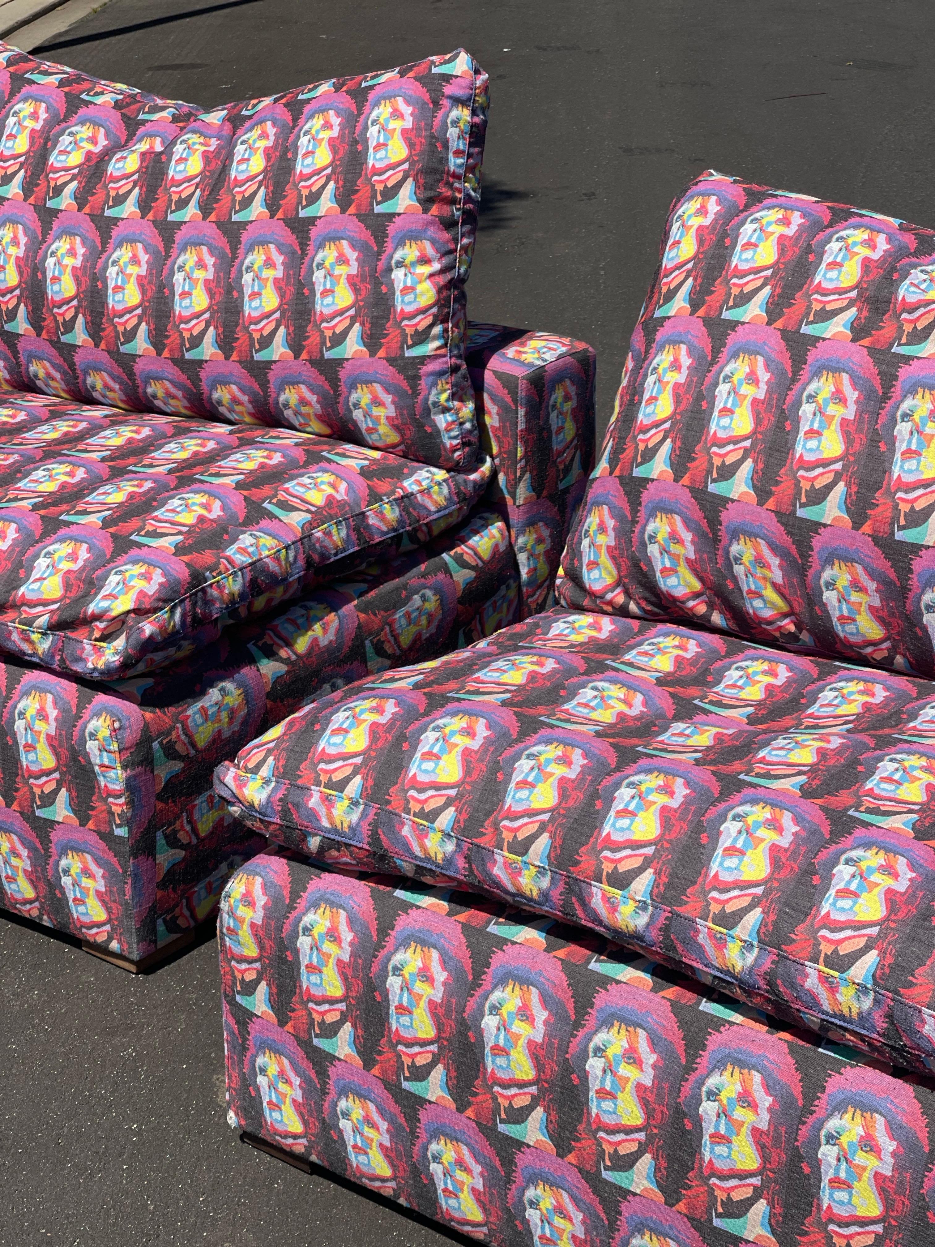 Custom David Bowie Slipper Chairs For Sale 1