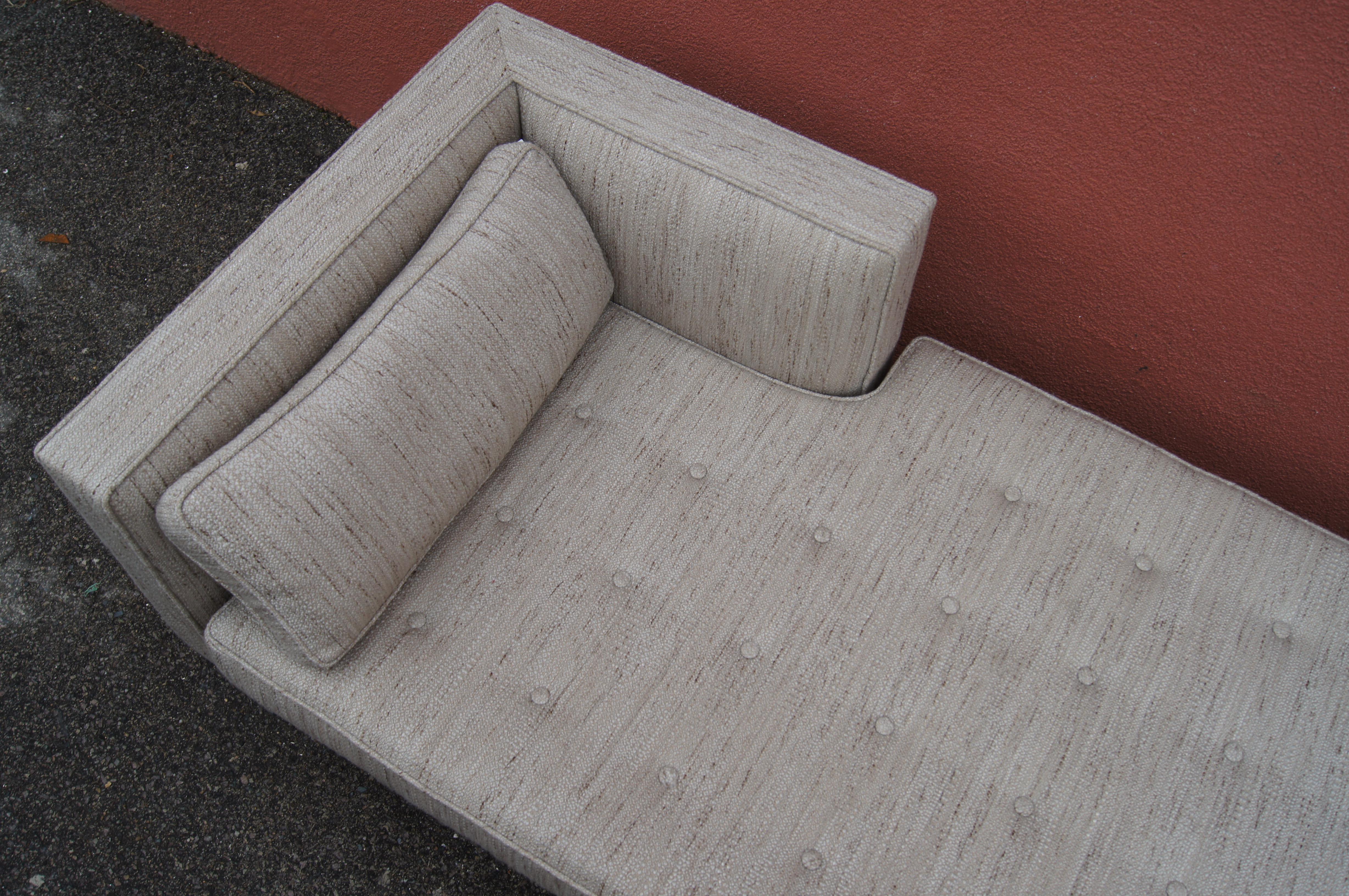 Cama de día al estilo de mediados de siglo Edward Wormley para Dunbar Acero inoxidable en venta