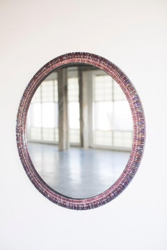 Espejo moderno Rosa del desierto Brera con cristal iridiscente y místico by Ercole Home