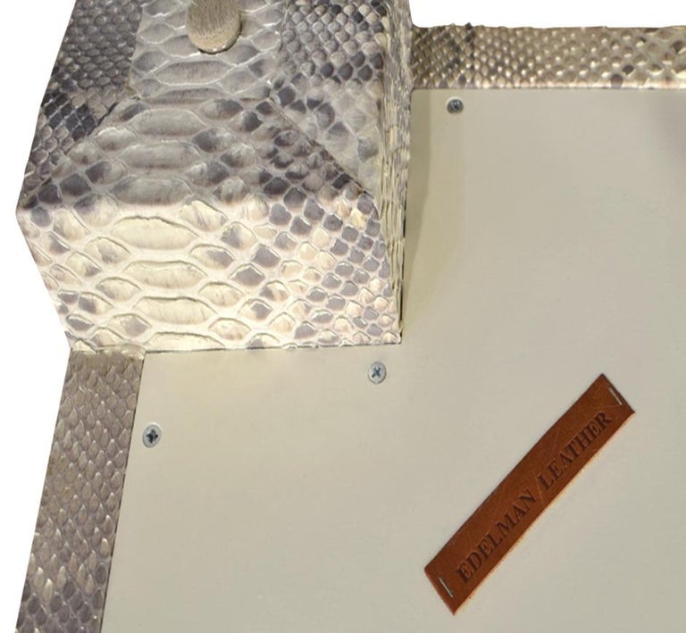 Custom Design Coffee Table Covered in Beige Python, circa 2012 For Sale ...
